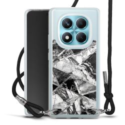 New Carry Case Transparent Stoff schwarz/silber