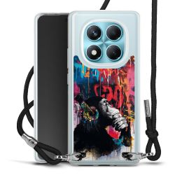 New Carry Case Transparent Stoff schwarz/silber