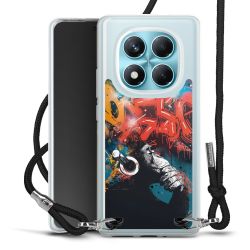 New Carry Case Transparent Stoff schwarz/silber