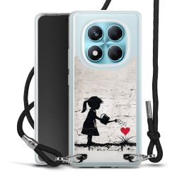 New Carry Case Transparent Stoff schwarz/silber