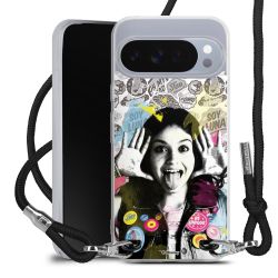 New Carry Case Transparent Stoff schwarz/silber