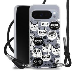 New Carry Case Transparent Stoff schwarz/silber