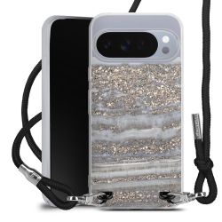 New Carry Case Transparent Stoff schwarz/silber