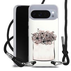 New Carry Case Transparent Stoff schwarz/silber