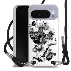 New Carry Case Transparent Stoff schwarz/silber