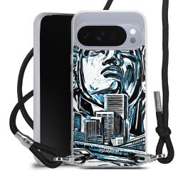 New Carry Case Transparent Stoff schwarz/silber