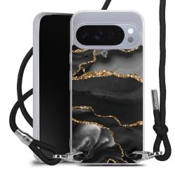 New Carry Case Transparent Stoff schwarz/silber