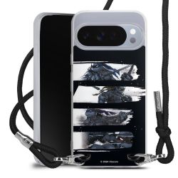 New Carry Case Transparent Stoff schwarz/silber