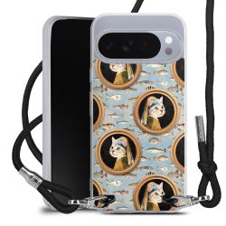 New Carry Case Transparent Stoff schwarz/silber