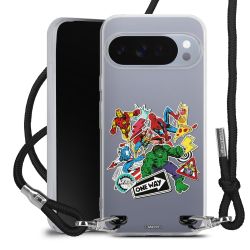 New Carry Case Transparent Stoff schwarz/silber