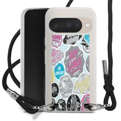 New Carry Case Transparent Stoff schwarz/silber