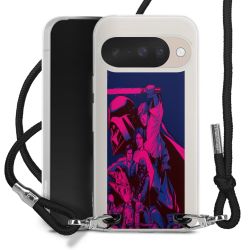 New Carry Case Transparent Stoff schwarz/silber