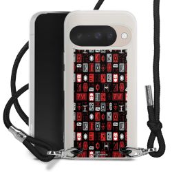 New Carry Case Transparent Stoff schwarz/silber