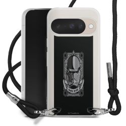 New Carry Case Transparent Stoff schwarz/silber