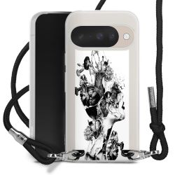 New Carry Case Transparent Stoff schwarz/silber