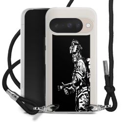 New Carry Case Transparent Stoff schwarz/silber