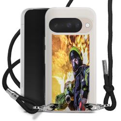 New Carry Case Transparent Stoff schwarz/silber