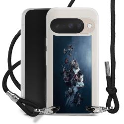 New Carry Case Transparent Stoff schwarz/silber