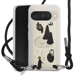 New Carry Case Transparent Stoff schwarz/silber