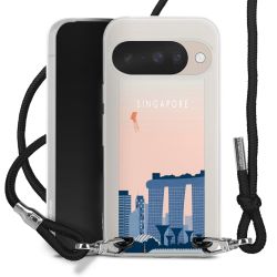 New Carry Case Transparent Stoff schwarz/silber