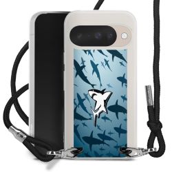 New Carry Case Transparent Stoff schwarz/silber