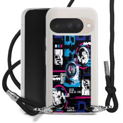 New Carry Case Transparent Stoff schwarz/silber