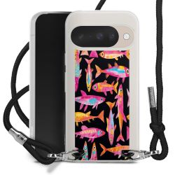 New Carry Case Transparent Stoff schwarz/silber