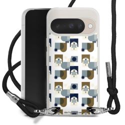 New Carry Case Transparent Stoff schwarz/silber