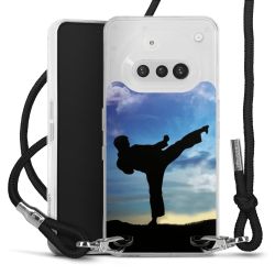 New Carry Case Transparent Stoff schwarz/silber