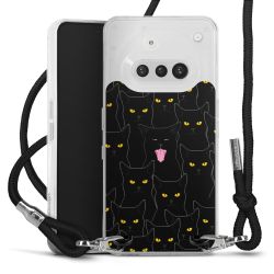 New Carry Case Transparent Stoff schwarz/silber