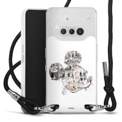 New Carry Case Transparent Stoff schwarz/silber