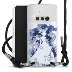 New Carry Case Transparent Stoff schwarz/silber