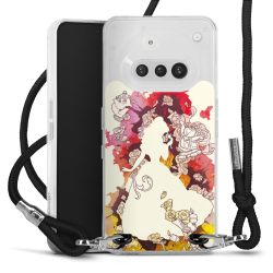 New Carry Case Transparent Stoff schwarz/silber