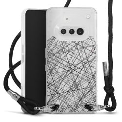 New Carry Case Transparent Stoff schwarz/silber