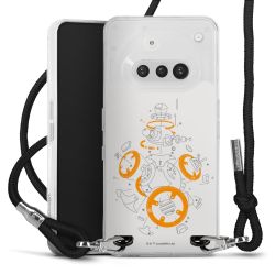 New Carry Case Transparent Stoff schwarz/silber