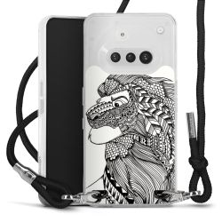 New Carry Case Transparent Stoff schwarz/silber