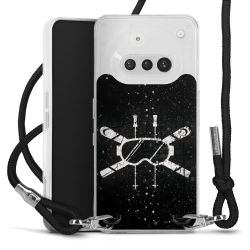 New Carry Case Transparent Stoff schwarz/silber