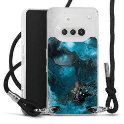 New Carry Case Transparent Stoff schwarz/silber