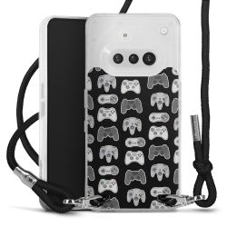 New Carry Case Transparent Stoff schwarz/silber