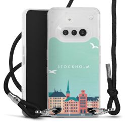 New Carry Case Transparent Stoff schwarz/silber