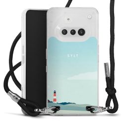 New Carry Case Transparent Stoff schwarz/silber