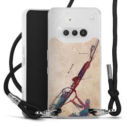 New Carry Case Transparent Stoff schwarz/silber