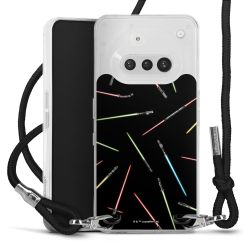 New Carry Case Transparent Stoff schwarz/silber