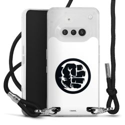 New Carry Case Transparent Stoff schwarz/silber