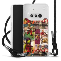 New Carry Case Transparent Stoff schwarz/silber