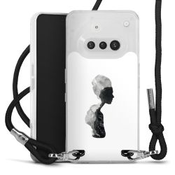 New Carry Case Transparent Stoff schwarz/silber