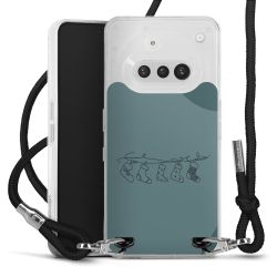 New Carry Case Transparent Stoff schwarz/silber