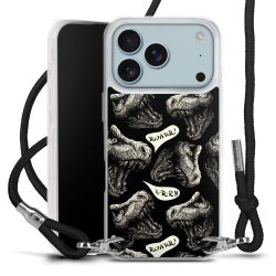 New Carry Case Transparent Stoff schwarz/silber