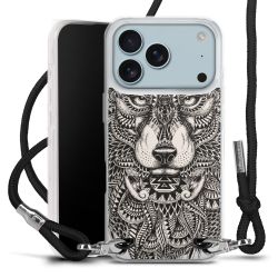 New Carry Case Transparent Stoff schwarz/silber