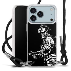 New Carry Case Transparent Stoff schwarz/silber